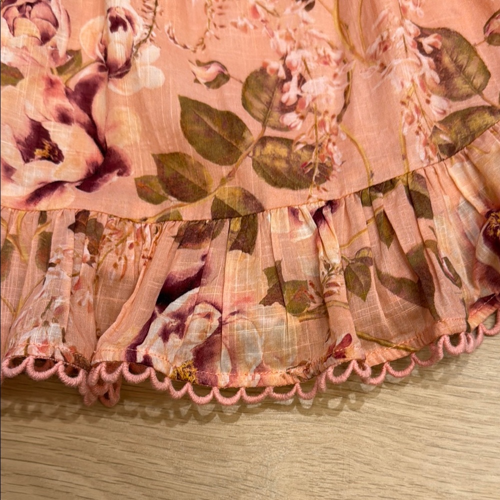 Zimmermann Peach Floral Kids Dress - Picture 5 of 5